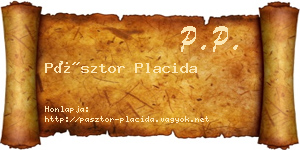 Pásztor Placida névjegykártya